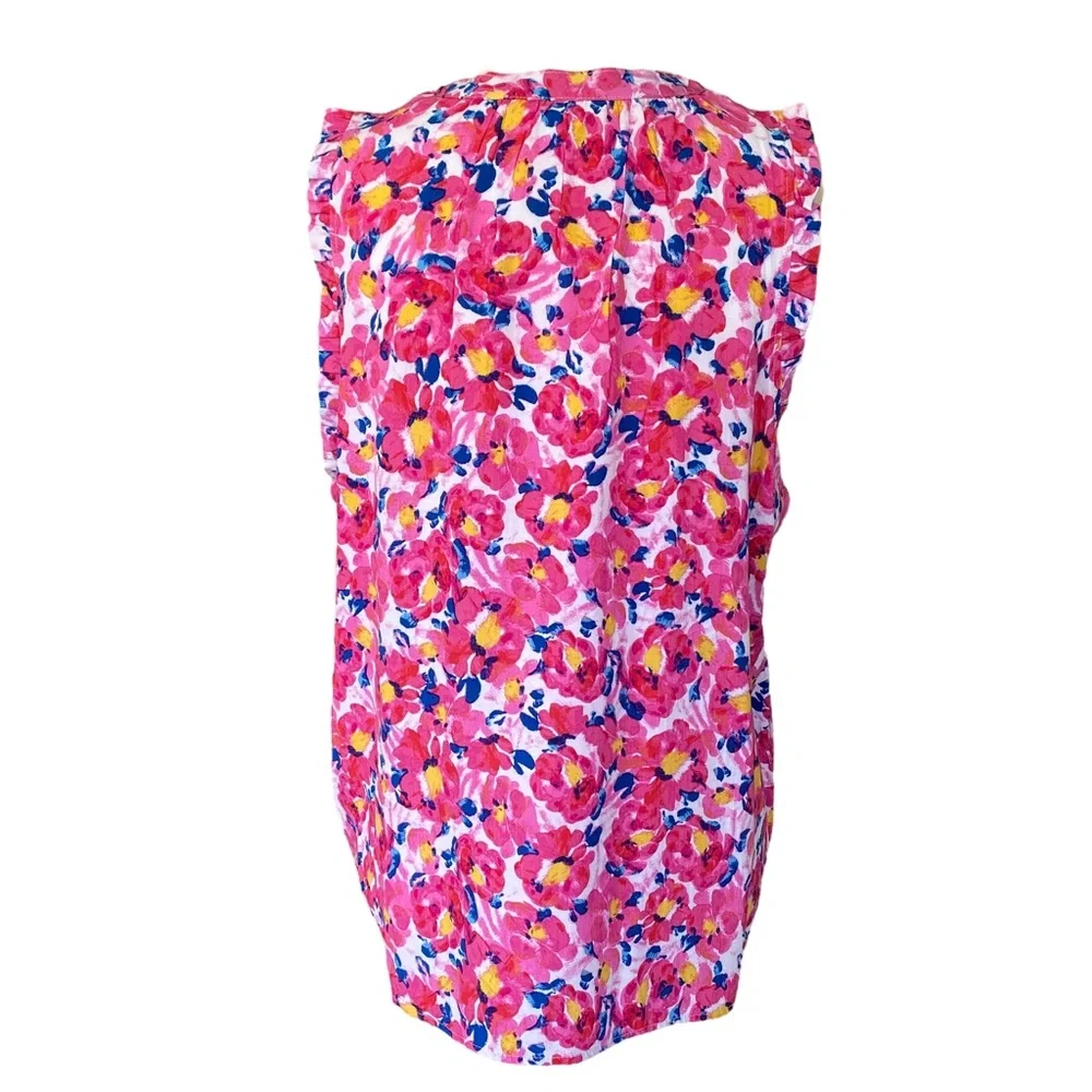 Time and Tru NWOT Pink Floral Tank Top Medium - Picture 7 of 12